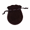 Gourd Velvet Bags, Coconut Brown, 12x9cm