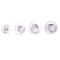 Plastic Cookie Fondant Stamper Set, Biscuit Cookie Stamp Impress, Round with Hexagon Pattern, White, 10~19x40~47mm, about 4pcs/set