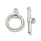 Non-Tarnish 304 Stainless Steel Toggle Clasps, Ring, Stainless Steel Color, Ring: 15x11.8x2mm, Hole: 1.2mm, Bar: 18x5x2mm, Hole: 1.5mm