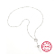 925 Sterling Silver Round Bead Adjustable Necklace, Cable Chains