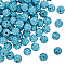 120Pcs Pave Disco Ball Beads, Polymer Clay Rhinestone Beads, Round, Aquamarine, 10mm, Hole: 1.5mm, PP13(1.9~2mm), 6 Rows Rhinestone