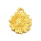 Rack Plating Alloy Pendants, Sunflower Charms, Matte Gold Color, 18x15x2mm, Hole: 1.6mm