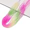 Transparent Gradient Color Glass Beads Strands, Segmented Multi-color Beads, Faceted Round, Deep Pink, 2x2.5mm, Hole: 0.8mm, about 175~180pcs/strand, 13.78~14.4''(35~36cm)
