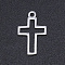 Non-Tarnish 201 Stainless Steel Laser Cut Pendants, Cross, Stainless Steel Color, 16x10.5x1mm, Hole: 1.4mm