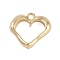 Rack Plating Alloy Pendants, Lead Free & Cadmium Free, Hollow Heart Charms, Golden, 20.5x23x6mm, Hole: 2.5mm