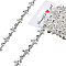 Rhinestone Cup Chains, Alloy Strass Chains, for Jewelry Garnet Making, with Card Paper, Crystal, 16.5x6.5mm