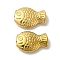304 Stainless Steel Beads, Fish, Golden, 8x12x3.5mm, Hole: 1.6mm