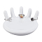DELORIGIN Resin Ring Display Stand, Finger Ring Holder Jewelry Display Stand Hand Jewelry Organizer Palm Trinket Dish for Women Boutique Retail Merchant Personal Exhibition Home Decor, White