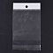 Rectangle OPP Cellophane Bags, Top Self Seal Bags with Hanging Hole, Clear, 14x8x0.01cm, Hole: 7mm, Inner Size: 11.1x8cm