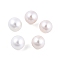 Natural Cultured Freshwater Pearl Beads, No Hole/Undrilled, Round, Floral White, 8mm