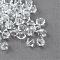 Imitation Crystallized Glass Beads, Transparent, Faceted, Bicone, Clear, 3.5x3mm, Hole: 1mm, about 720pcs/bag