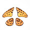 2 Pair 2 Sizes Epoxy Resin Butterfly Wing Pendants, with Silver Foil, for DIY Earrings Makings, Sandy Brown, 23~39x19~20x2mm, Hole: 1mm, 2 Pair/Set