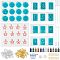 DIY Kit, with Silicone Molds, Plastic Stirring Rod, Transfer Pipettes, Laser Shining Nail Art Glitter and Latex Finger Cots