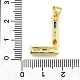Латунные микропаве прозрачные подвески с фианитом KK-G521-01G-L-01-3