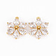 Латунные микропаве прозрачные подвески с фианитом X-ZIRC-S068-049-NF-1