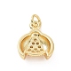 Латунные микро проложить кубического циркония подвески KK-C012-44G-2