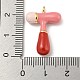 Латунь эмаль подвески KK-E093-03G-T-3