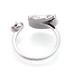 Закрепки для манжет в форме кошачьей раковины из латуни KK-T076-65P-3