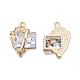Подвески из латуни с прозрачным фианитом KK-N232-474LG-1