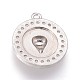 Латунные микро проложить кубического циркония подвески KK-F809-08-3