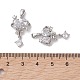 Латунные микропаве прозрачные подвески с фианитом KK-K360-10P-3
