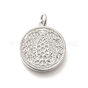Латунные микропаве прозрачные подвески с фианитом KK-L225-041P