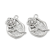 Латунные микропаве прозрачные подвески с фианитом KK-H460-25P
