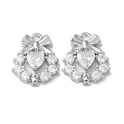 Латунные микро проложить кубического циркония подвески KK-F862-14P