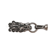 Латунные микро проложить кубического циркония раз за застежками KK-L223-003B