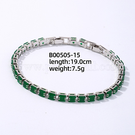Женские латунные браслеты с квадратными звеньями и стразами XO6953-11-1
