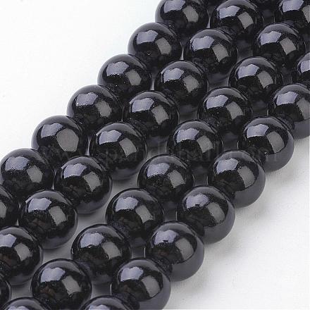 Естественно Mashan нефрита круглые бусины нити G-D263-10mm-XS32-1