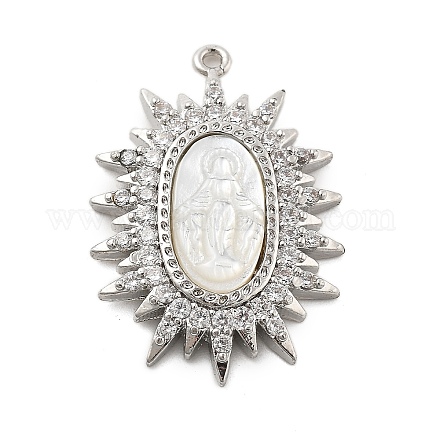 Латунные микро проложить кубического циркония подвески KK-L228-23P-1