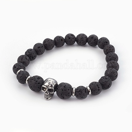 Бусины из натуральной лавы BJEW-JB03959-02-1