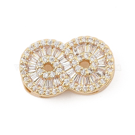 Латунный микро pave прозрачный кубик циркония подвески ZIRC-I068-20G-1
