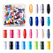 Plastic Breakaway Clasps, with Plastic Lanyard Safety Breakaway Pop Barrel Connectors, Mixed Color, 24x9mm, Hole: 2.5mm