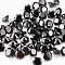 Diamond Shaped Cubic Zirconia Pointed Back Cabochons, Faceted, Black, 8x4.6mm