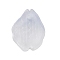 Glass Pendants, Autumn Epiphyllum Leaf Charms, WhiteSmoke, 17.5~19x15x4mm, Hole: 1.2mm
