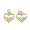 Brass Micro Pave Cubic Zirconia Pendants, Heart Charms, with Jump Ring, Real 16K Gold Plated, 11.5x11.5x1.5mm, Hole: 3.5mm