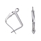 Tarnish Resistant 304 Stainless Steel Donut Bails, Donuthalter, Fit For Pi Disc Pendants Jewelry Making, Stainless Steel Color, 20x13.5x2mm, Hole: 1mm, Inner Size(Place for Donut): 11x10mm