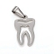 Tarnish Resistant 304 Stainless Steel Pendants, Tooth, Stainless Steel Color, 19.5x12.5x1.5mm, Hole: 3x6.5mm