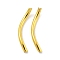 Brass Twist Tube Beads, Cadmium Free & Lead Free, Golden, 24~25x2mm, Hole: 0.9~1.2mm