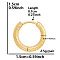 Stylish Stainless Steel Half Hoop Earrings for Women, Golden, 15x15mm