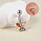 304 Stainless Steel Belly Rings, with Micro Pave Cubic Zirconia, Butterfly, Stainless Steel Color, Colorful, Pin: 10x1.6mm