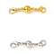 Brass Magnetic Clasps, with Lobster Claw Clasps, Round, Platinum & Golden, 36x7.5x6mm, 5pcs/color, 2 colors, 10pcs/set