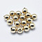 Brass Beads, Long-Lasting Plated, Nickel Free, Round, Real 18K Gold Plated, 8mm, Hole: 1.5mm, about 120pcs/bag