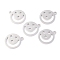 Non-Tarnish 304 Stainless Steel Charms, Laser Cut, Planet, Stainless Steel Color, 14x11.5x1.1mm, Hole: 1.4mm