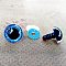 ABS Plastic Doll Eyes, for Doll Making, Dodger Blue, 16mm