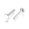 Non-Tarnish 201 Stainless Steel Findings, Stainless Steel Color, 13x5mm, Pin: 2mm