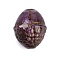 Opaque Czech Glass Beads, Acorn, Purple, 12x10mm, Hole: 1mm