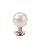 ABS Plastic Imitation Pearl Rivet Studs, with Iron Findings, White, 6mm, Finding: 4x5mm